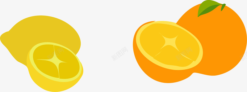 柠檬橘子png免抠素材_新图网 https://ixintu.com 俯拍水果 俯视图 俯视拍摄 柠檬橘子 水果 水果的平面