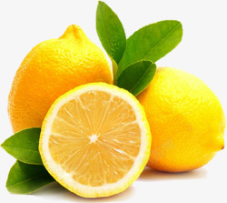 清新柠檬绿叶素材