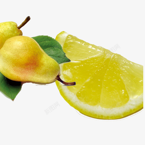 新鲜水果png免抠素材_新图网 https://ixintu.com 新鲜雪梨 网页设计 黄色柠檬