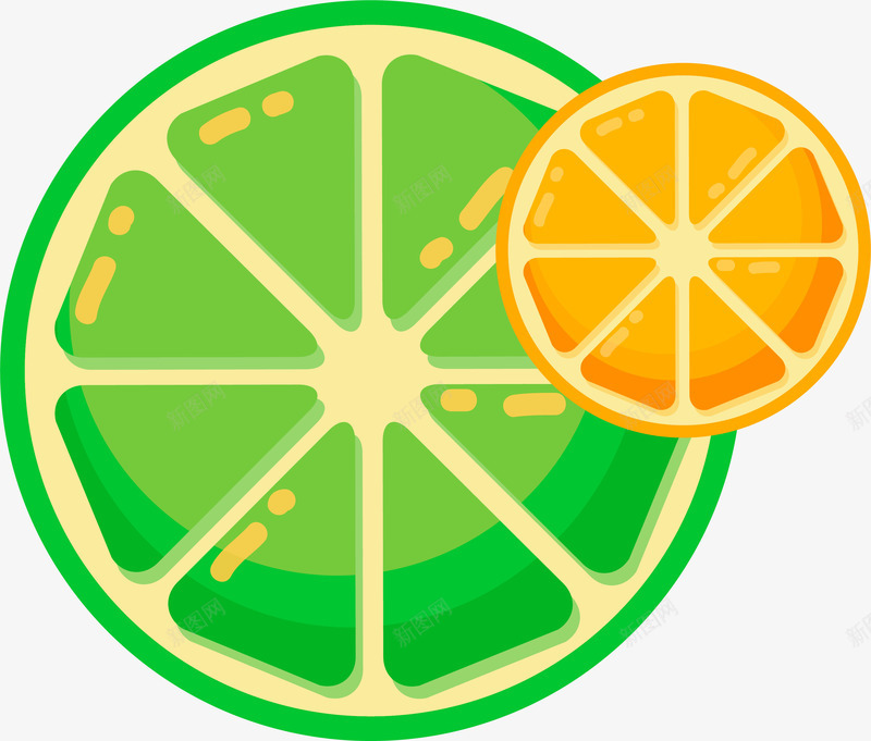 可爱柠檬png免抠素材_新图网 https://ixintu.com 彩色柠檬 柠檬片 水果 矢量图案 装饰图 酸涩