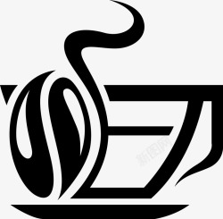 冒热气的咖啡豆咖啡豆咖啡图标高清图片