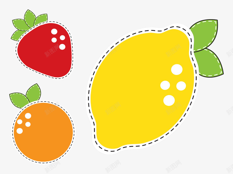 健康营养的水果拼盘png免抠素材_新图网 https://ixintu.com 柠檬 橙子 草莓