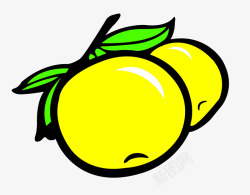 黄色卡通可爱柠檬水果素材