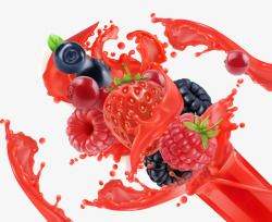 鲜榨蓝莓美味饮料饮品促销高清图片