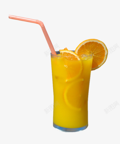 橙果汁水png免抠素材_新图网 https://ixintu.com 果汁 柠檬水 橙汁水 粉吸管