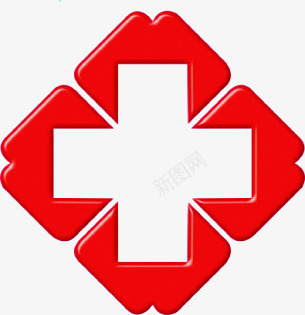 红色边框加号标签医院png免抠素材_新图网 https://ixintu.com 加号 医院 标签 红色 边框