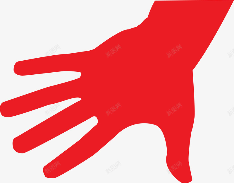 红色手掌图png免抠素材_新图网 https://ixintu.com 人体器官 卡通手 卡通手背 手 手姿势 手指 手背 红色