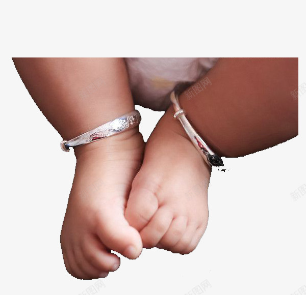 戴着银镯的可爱婴儿宝宝脚丫图案png免抠素材_新图网 https://ixintu.com 可爱风格 图案 婴儿 婴儿脚丫 宝宝 戴着银镯 脚丫