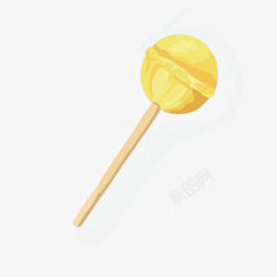 柠檬棒棒糖黄色柠檬味棒棒糖高清图片