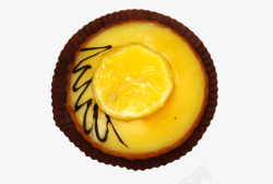 芒果味黄色柠檬蛋挞甜品高清图片