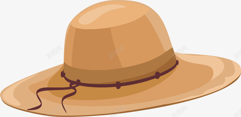 褐色简约帽子png免抠素材_新图网 https://ixintu.com 免抠PNG 夏日旅行 帽子 度假 旅行 简约 草帽 装饰图案 褐色
