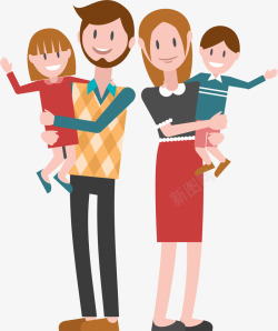 招手的孩子国际家庭日抱着孩子的爸爸妈妈高清图片