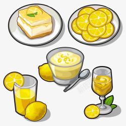 卡通柠檬美食矢量图素材