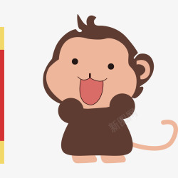 猴妈妈和猴宝宝卡通猴宝宝高清图片
