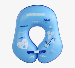 婴儿游泳蓝色腋下圈素材