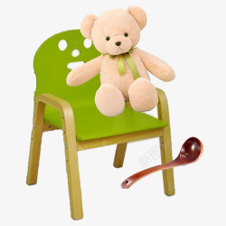 儿童玩具椅实物绿色电脑椅高清图片