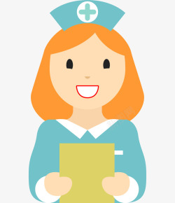 医院PPT素材手绘卡通人物护士高清图片