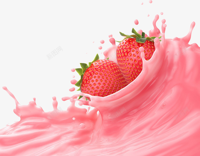 草莓汁png免抠素材_新图网 https://ixintu.com 果汁 粉色 草莓 草莓汁 饮料