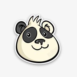 卡通熊猫头像素材