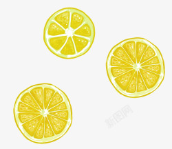 卡通手绘黄色柠檬素材