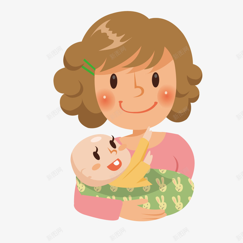 抱着婴儿的妈妈矢量图ai免抠素材_新图网 https://ixintu.com 妈妈 婴儿 抱着 矢量图