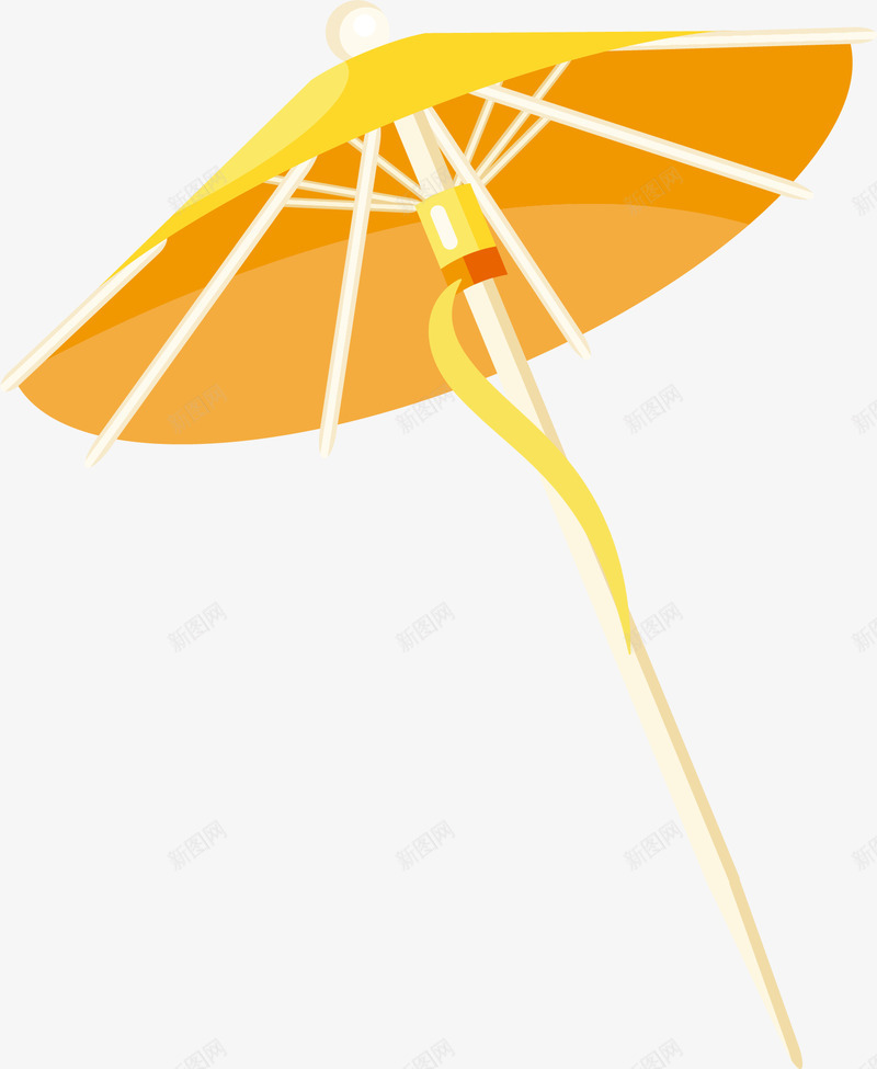黄色小纸伞png免抠素材_新图网 https://ixintu.com 免抠PNG 姜黄色 小纸伞 牙签伞 饮料装饰 鸡尾酒装饰 黄色