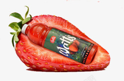 草莓和饮料素材