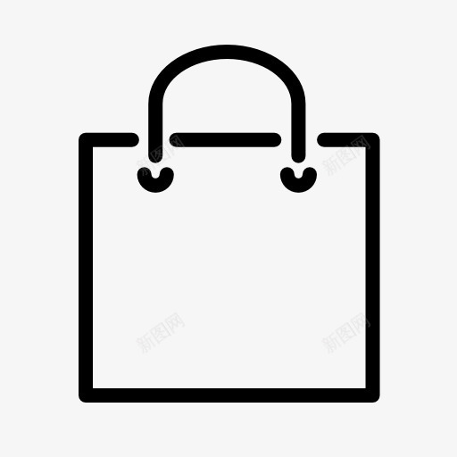 方形购物袋图标png_新图网 https://ixintu.com 购物袋