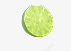 半个绿色的柠檬素材