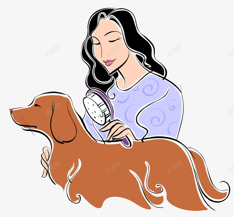 宠物洗澡png免抠素材_新图网 https://ixintu.com 卡通人物 宠物 宠物医院 宠物店 宠物洗澡 狗
