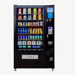 黑色自动售货机黑色饮料自动售货机高清图片