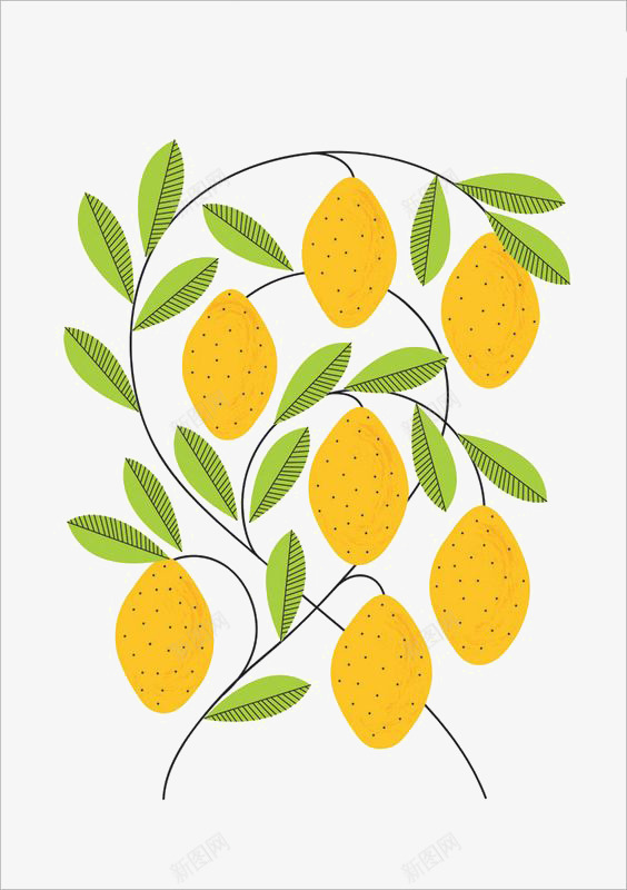 卡通柠檬png免抠素材_新图网 https://ixintu.com 扁平化 手绘柠檬 插画 水果