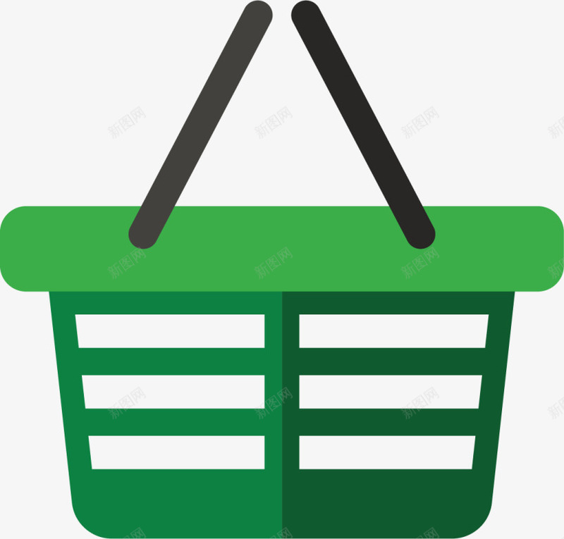 618购物节购物篮png免抠素材_新图网 https://ixintu.com 618购物节 一个篮子 买东西 塑料篮子 绿色篮子 购物篮