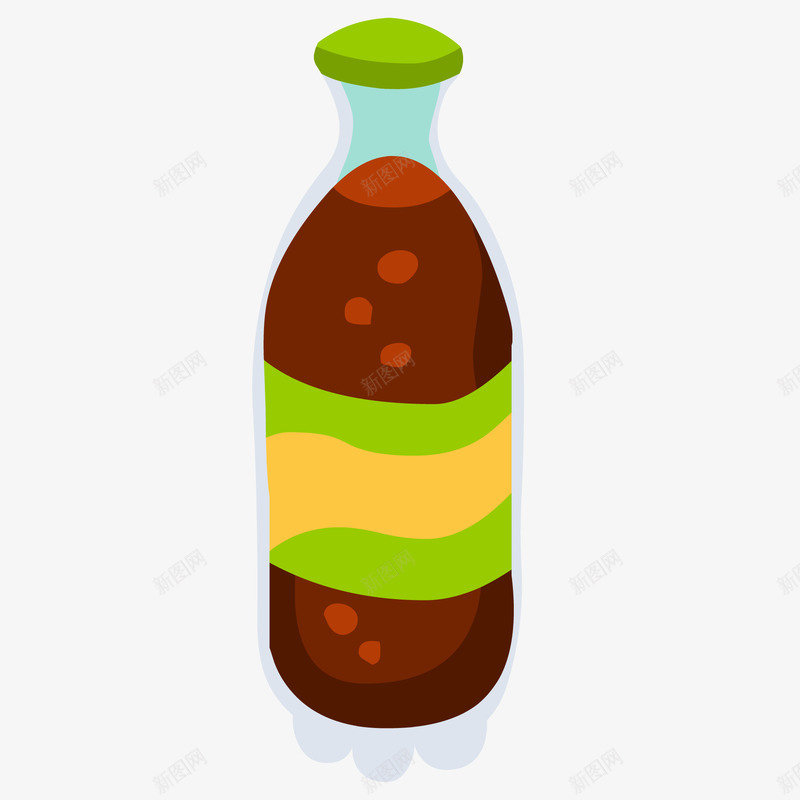 卡通瓶子里的可乐矢量图ai免抠素材_新图网 https://ixintu.com 卡通 可乐 汽水 瓶子里 饮品 饮料 矢量图