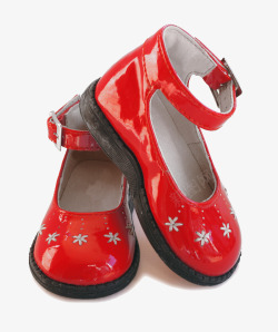 婴儿红色鞋素材