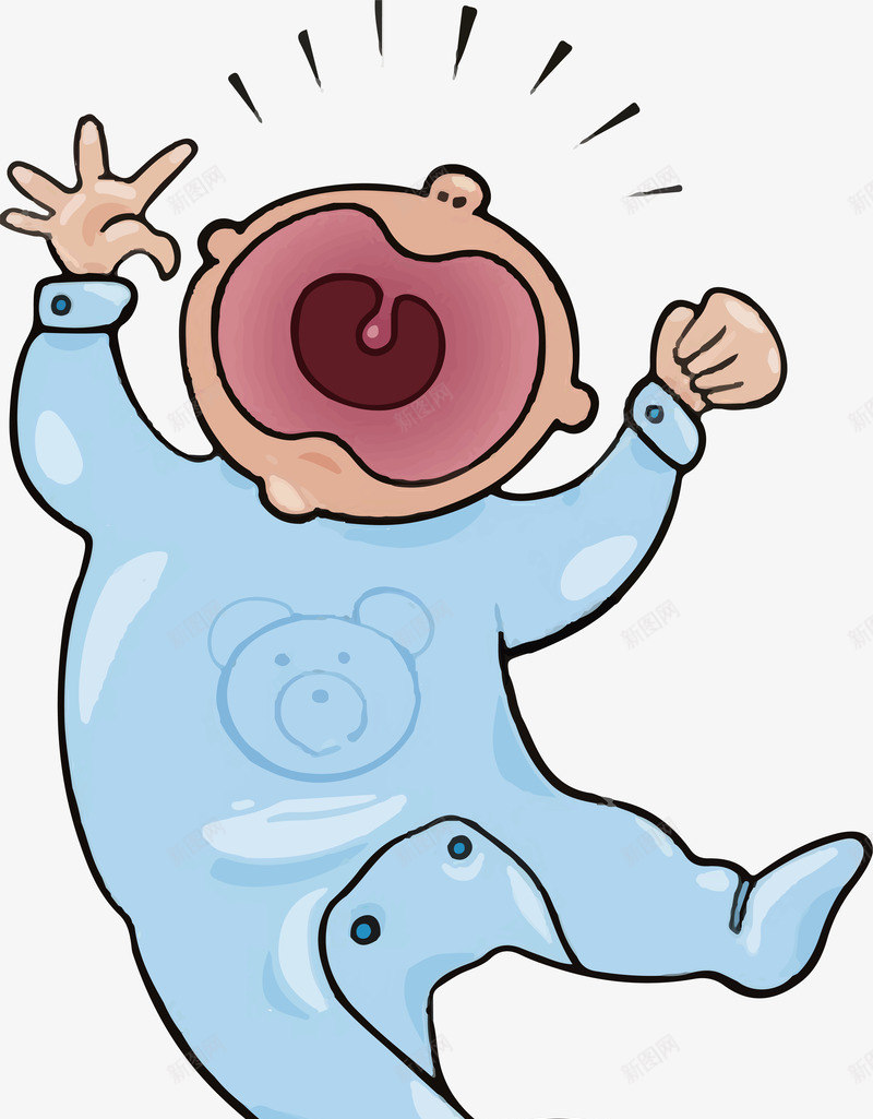 卡通大哭大叫的婴儿png免抠素材_新图网 https://ixintu.com 卡通 大叫 大哭 婴儿 婴儿哭 尖叫的孩子