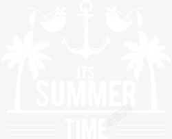 summertime白色夏日时光标签高清图片