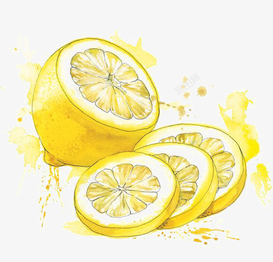 水彩柠檬png免抠素材_新图网 https://ixintu.com 卡通柠檬 手绘柠檬 柠檬免扣PNG 柠檬切面 蜂蜜柠檬 青柠 黄柠檬