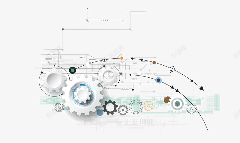齿轮展示墙png免抠素材_新图网 https://ixintu.com 商务科技展示墙 现代化科技展示墙 矢量科技展示墙 矢量齿轮展示墙 科技展示墙素材