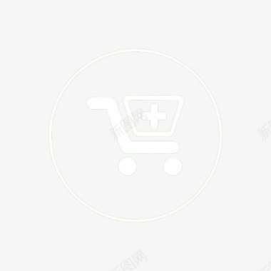 圆形超市购物车图标图标