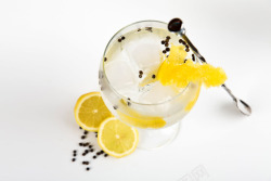 柠檬籽柠檬汁柠檬杯子黄色绿豆籽高清图片