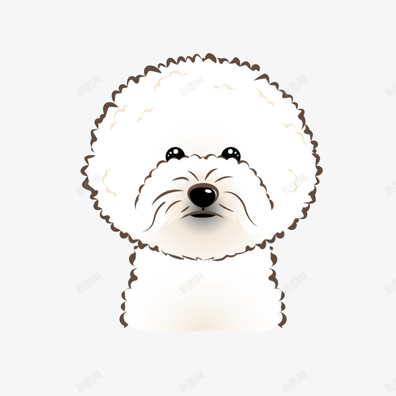 卡通手绘小狗头像图标png_新图网 https://ixintu.com 动物 动画插图 卡通手绘 可爱 头像 小狗 白色的