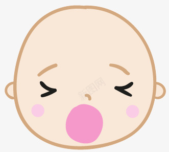 可爱婴儿头像表情png免抠素材_新图网 https://ixintu.com 人物婴儿头像表情闭眼