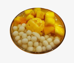 芒果团子一大碗芒果糯米团子照片高清图片