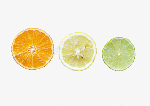 三片小清新的柠檬png免抠素材_新图网 https://ixintu.com 三片 小清新 柠檬 橙色