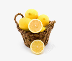 篮子里的柠檬素材