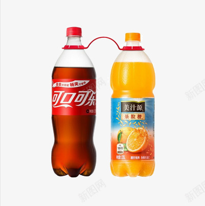 产品实物可乐果粒橙png免抠素材_新图网 https://ixintu.com 可乐 果粒橙 饮料