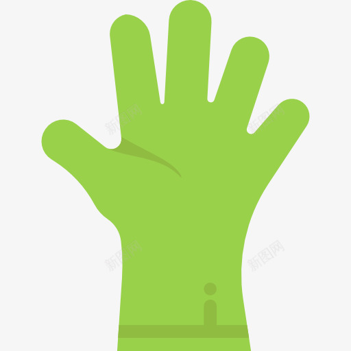 绿色卡通手png免抠素材_新图网 https://ixintu.com 手指 手掌 手绘 绿色