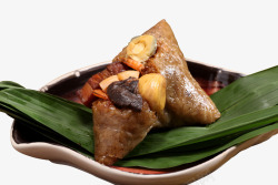 精品小吃板栗肉粽高清图片