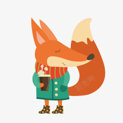 动物手机壳手绘卡通狐狸高清图片